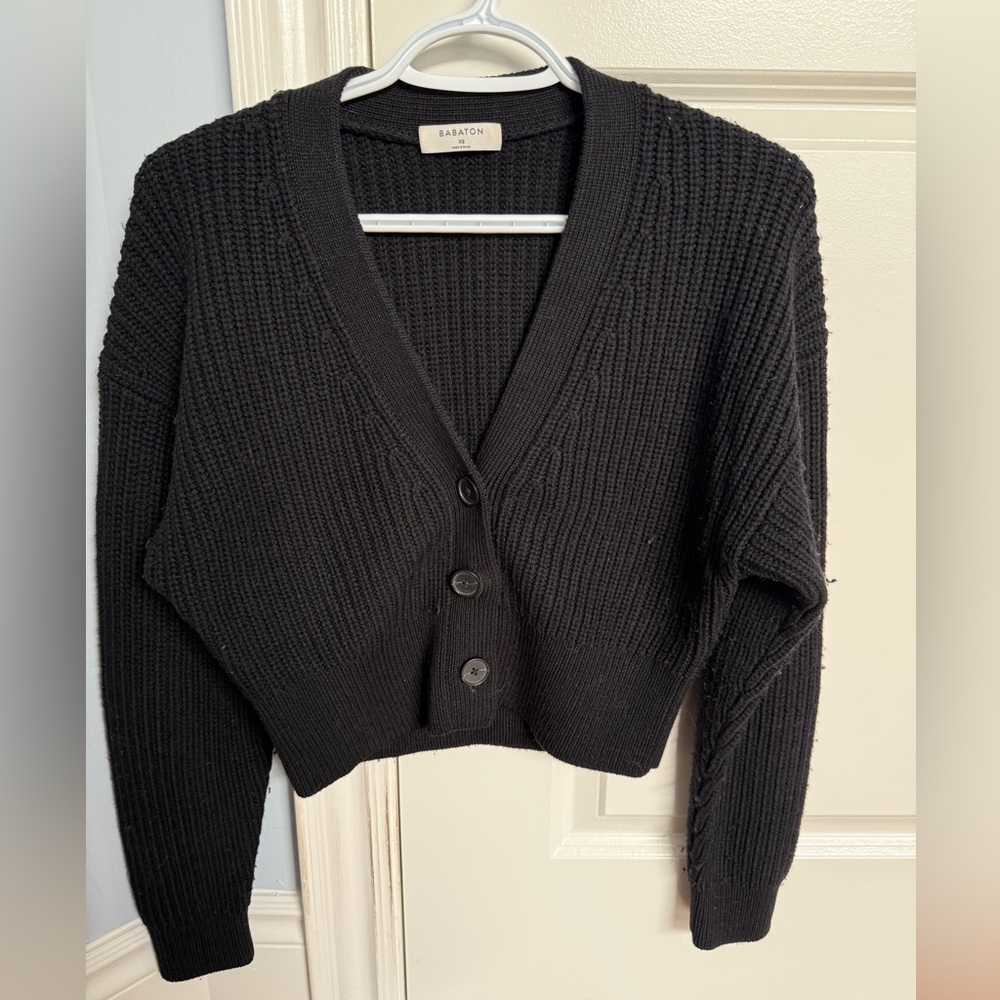 Aritzia Black Cardigan Sweater